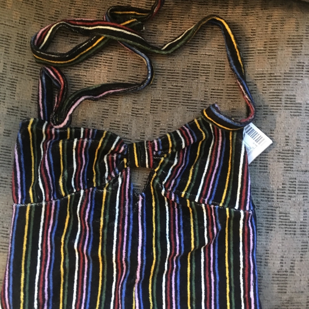 Rainbow Stripe Halter Bodysuit